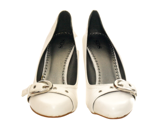 Escarpins de mariée à plateforme à talons hauts pour femmes Chaussures de soirée Stilettos Blanc # 541-16