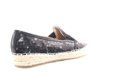 Damen Plateau Slipper Pailetten Espadrilles Spitzenstoff Slip On Black # 163