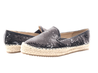 Damen Plateau Slipper Pailetten Espadrilles Spitzenstoff Slip On Black # 163