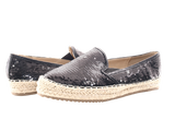 Damen Plateau Slipper Pailetten Espadrilles Spitzenstoff Slip On Black # 163