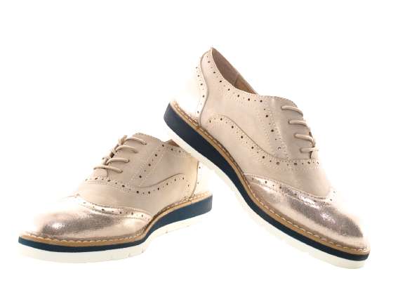 Chaussures de créateur pour femme, chaussures basses à lacets, chaussures à plateforme, beige # 122