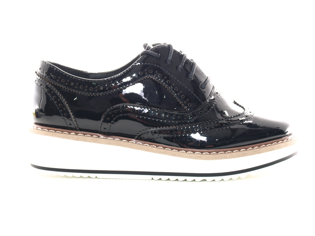 Damenschuhe Designer Schnürr Halbsschuhe Plateauschuhe Black # 6613