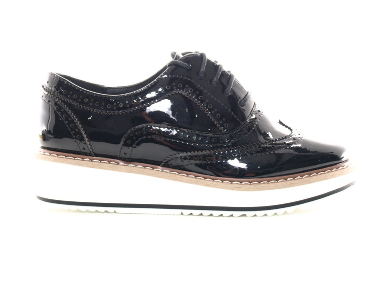 Damenschuhe Designer Schnürr Halbsschuhe Plateauschuhe Black # 6613