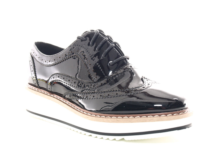 Damenschuhe Designer Schnürr Halbsschuhe Plateauschuhe Black # 6613