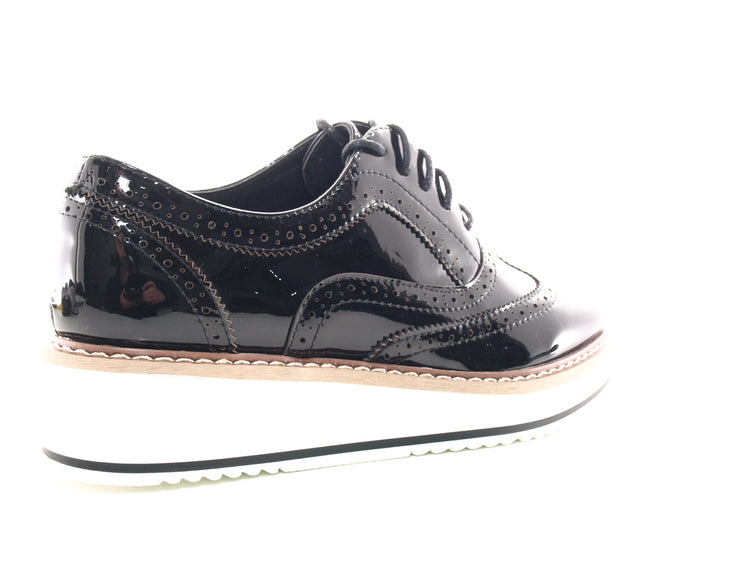 Damenschuhe Designer Schnürr Halbsschuhe Plateauschuhe Black # 6613