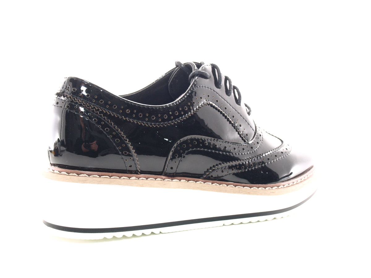 Damenschuhe Designer Schnürr Halbsschuhe Plateauschuhe Black # 6613