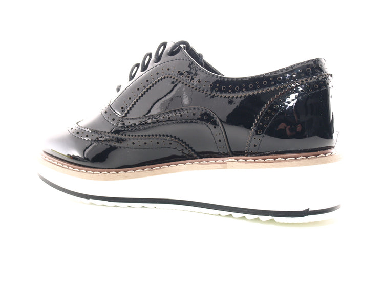 Damenschuhe Designer Schnürr Halbsschuhe Plateauschuhe Black # 6613
