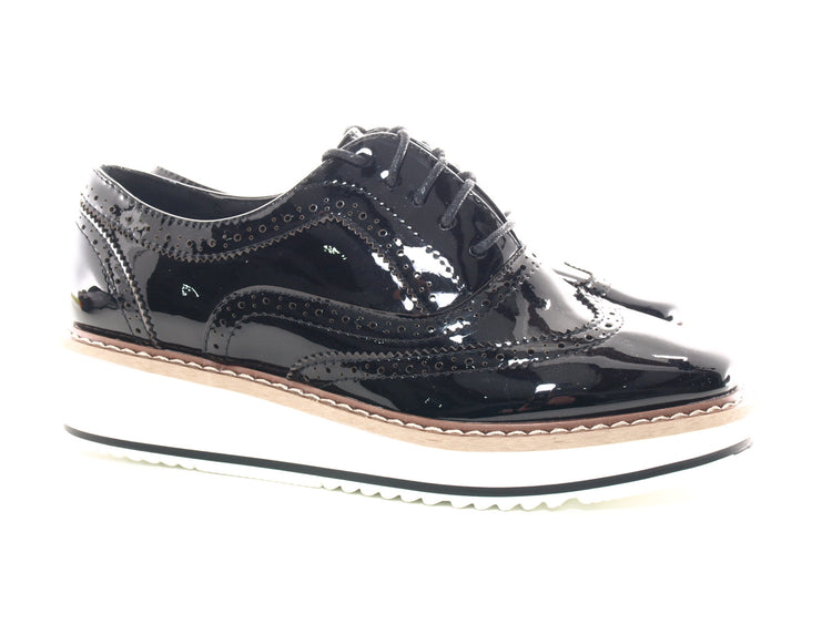 Damenschuhe Designer Schnürr Halbsschuhe Plateauschuhe Black # 6613