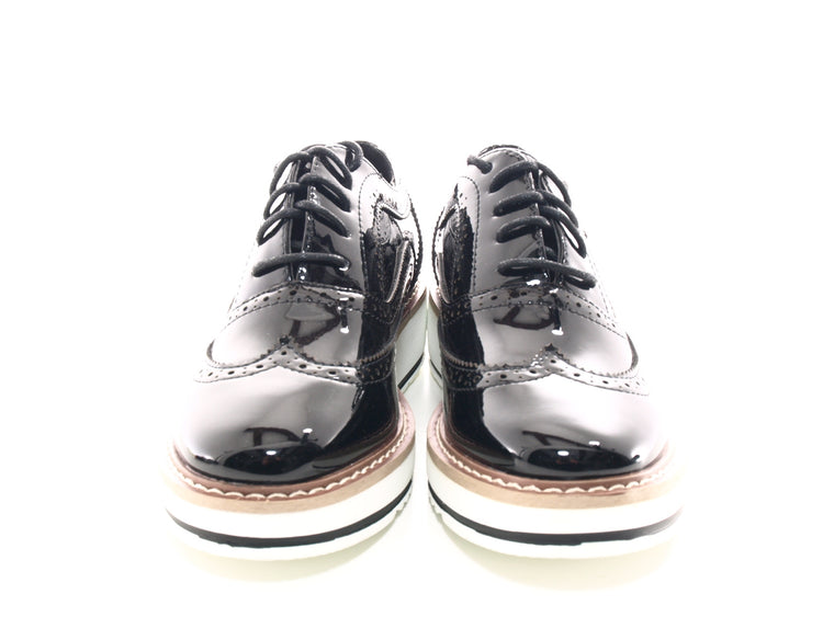 Damenschuhe Designer Schnürr Halbsschuhe Plateauschuhe Black # 6613