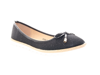 Damen Slipper Ballerina Loafer Mokassins Slip On Flats Freizeit Black # 6289