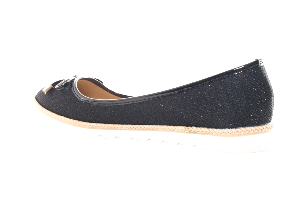 Damen Slipper Ballerina Loafer Mokassins Slip On Flats Freizeit Black # 6289