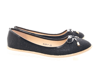 Damen Slipper Ballerina Loafer Mokassins Slip On Flats Freizeit Black # 6289