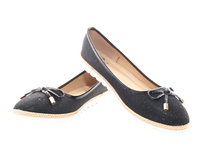 Damen Slipper Ballerina Loafer Mokassins Slip On Flats Freizeit Black # 6289