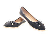 Damen Slipper Ballerina Loafer Mokassins Slip On Flats Freizeit Black # 6289