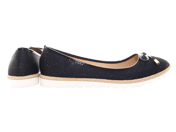 Damen Slipper Ballerina Loafer Mokassins Slip On Flats Freizeit Black # 6289