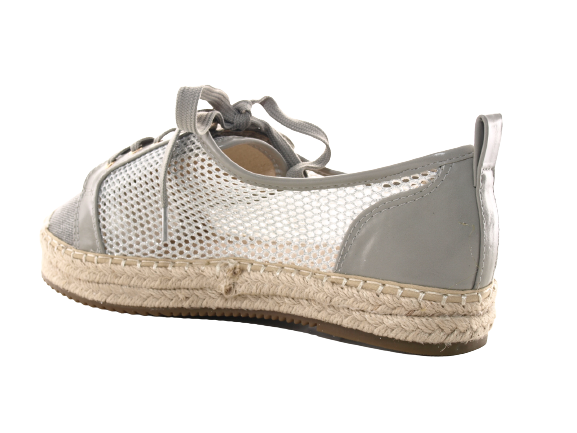Damen Plateau Slipper Espadrilles Spitzenstoff Slip On # 162