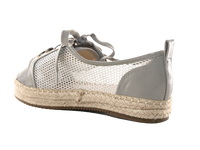 Damen Plateau Slipper Espadrilles Spitzenstoff Slip On # 162