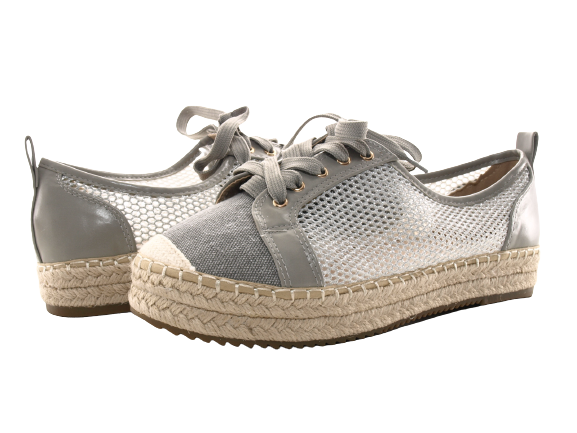 Espadrilles à plateforme pour femme en dentelle à enfiler # 162