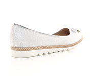 Damen Slipper Ballerina Loafer Mokassins  Slip On Flats Freizeit Silver #  6289