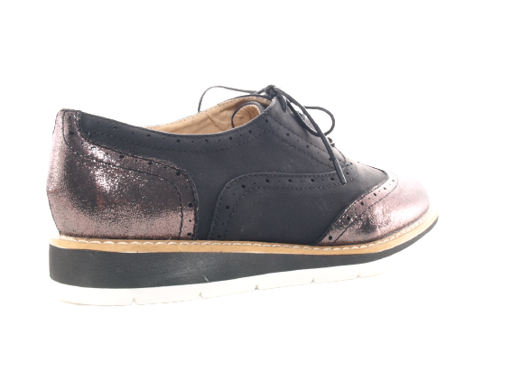 Chaussures femme créateur richelieus chaussures à plateforme noir # 122