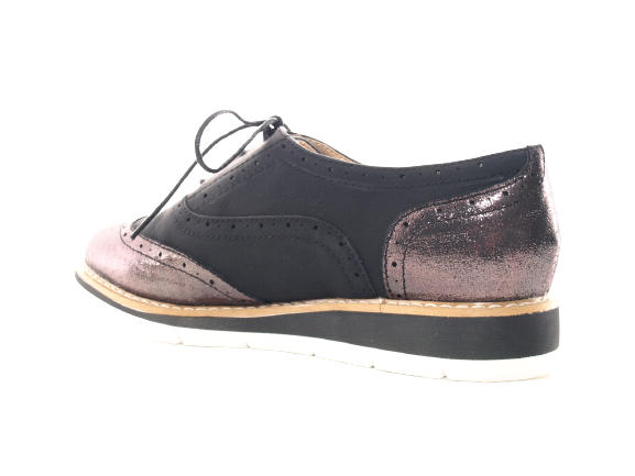 Chaussures femme créateur richelieus chaussures à plateforme noir # 122