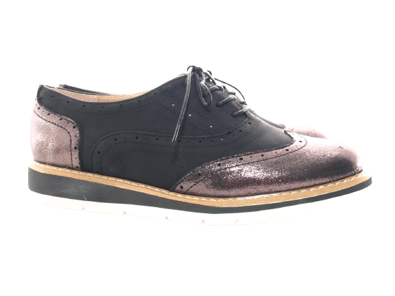 Chaussures femme créateur richelieus chaussures à plateforme noir # 122