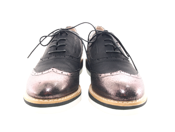 Chaussures femme créateur richelieus chaussures à plateforme noir # 122