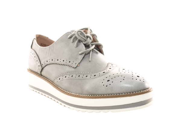 Baskets à plateforme pour femme, chaussures à plateforme de créateur, gris n° 6288