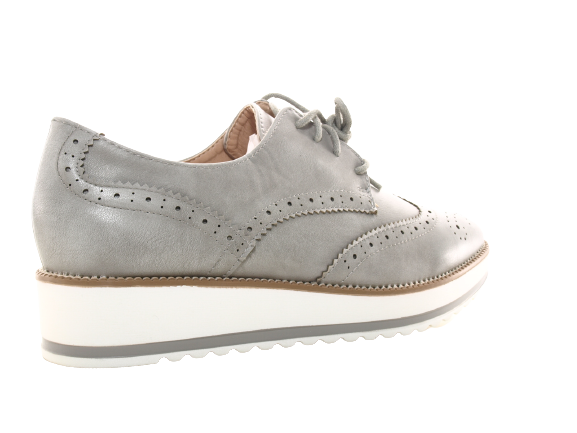 Baskets à plateforme pour femme, chaussures à plateforme de créateur, gris n° 6288