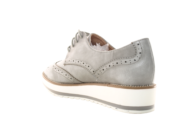 Baskets à plateforme pour femme, chaussures à plateforme de créateur, gris n° 6288