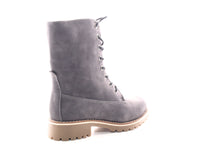 Damen Stiefeletten Schnürr Boots Outdoor Winterboots warm gefüttert Grey # 264