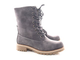 Damen Stiefeletten Schnürr Boots Outdoor Winterboots warm gefüttert Grey # 264