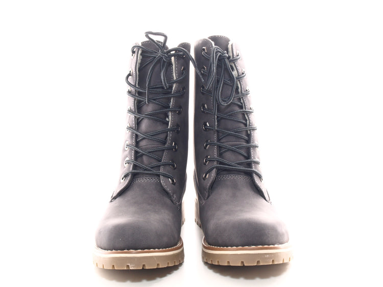 Bottines à lacets pour femmes, bottes outdoor, bottes d'hiver, doublure chaude, gris # 264