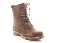 Damen Stiefeletten Schnürr Boots Outdoor Winterboots warm gefüttert Khaki # 264