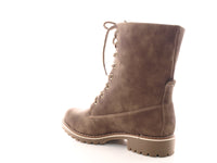 Damen Stiefeletten Schnürr Boots Outdoor Winterboots warm gefüttert Khaki # 264