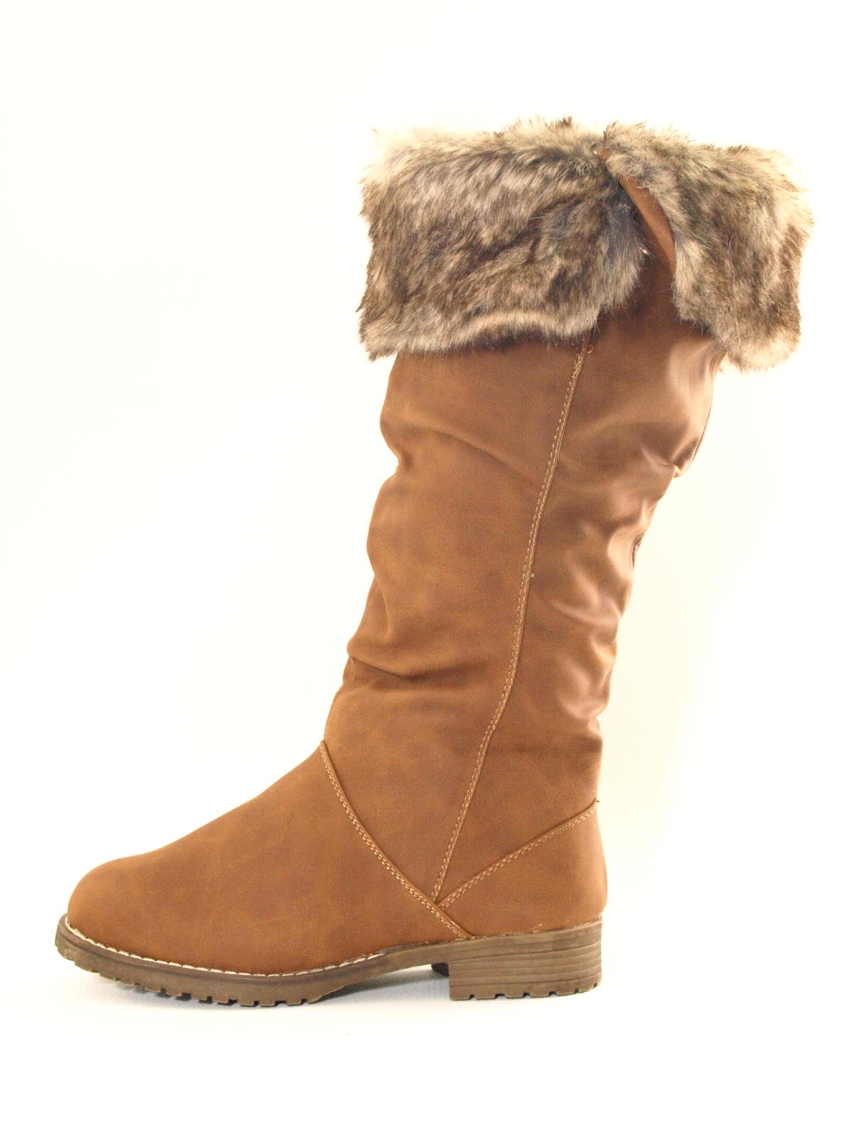Bottes pour femme chaussures d'extérieur bottes d'hiver chaudement doublées camel # 682