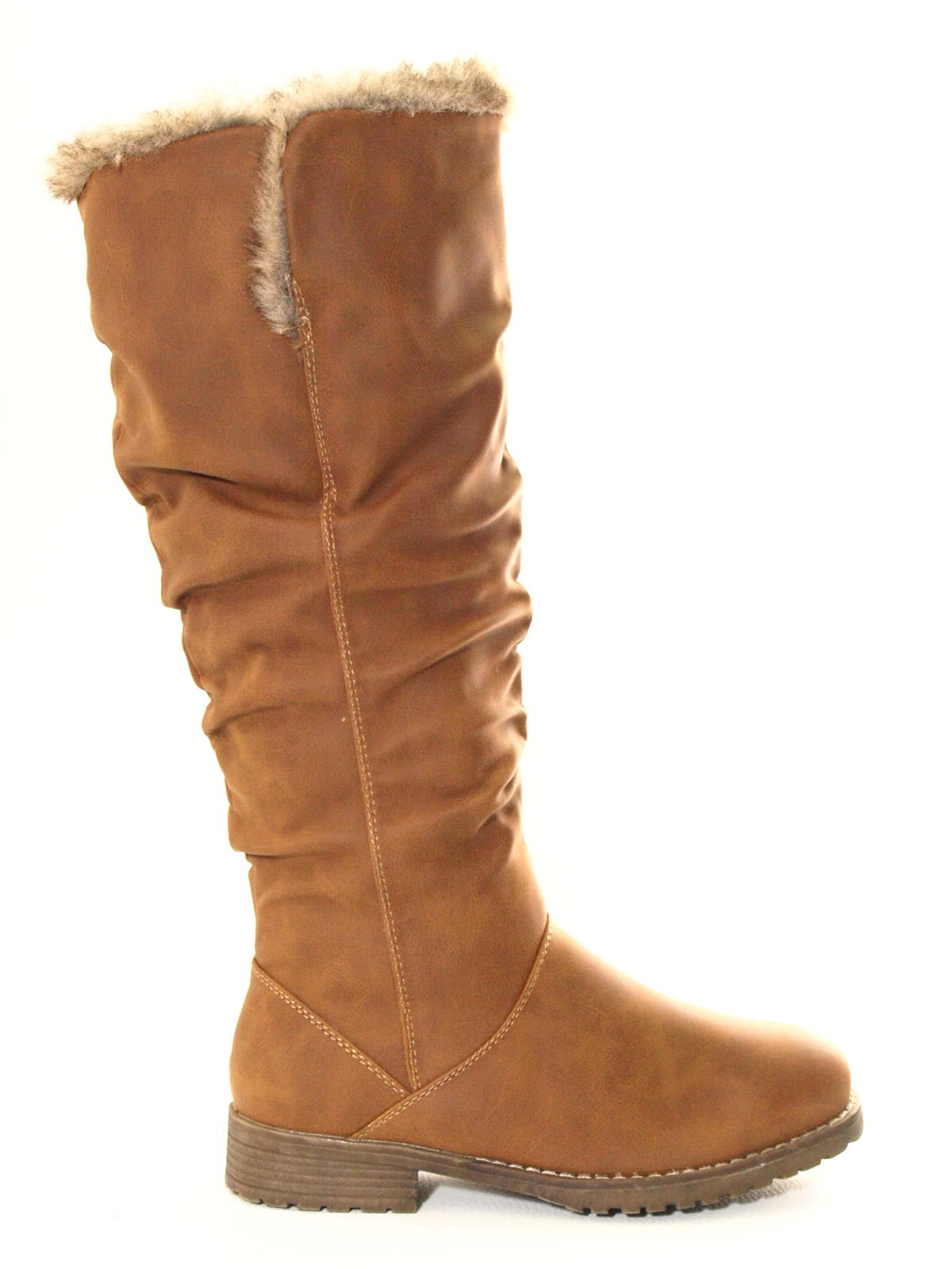 Bottes pour femme chaussures d'extérieur bottes d'hiver chaudement doublées camel # 682
