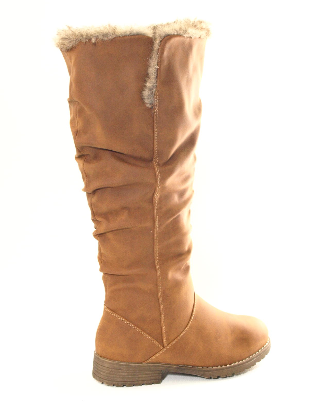 Bottes pour femme chaussures d'extérieur bottes d'hiver chaudement doublées camel # 682