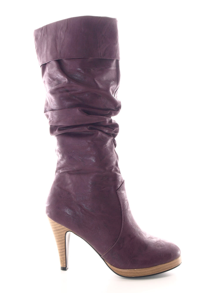Damen Stiefel Outdoor Winterstiefel warm gefüttert Purple # 1933