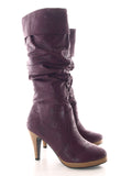 Damen Stiefel Outdoor Winterstiefel warm gefüttert Purple # 1933