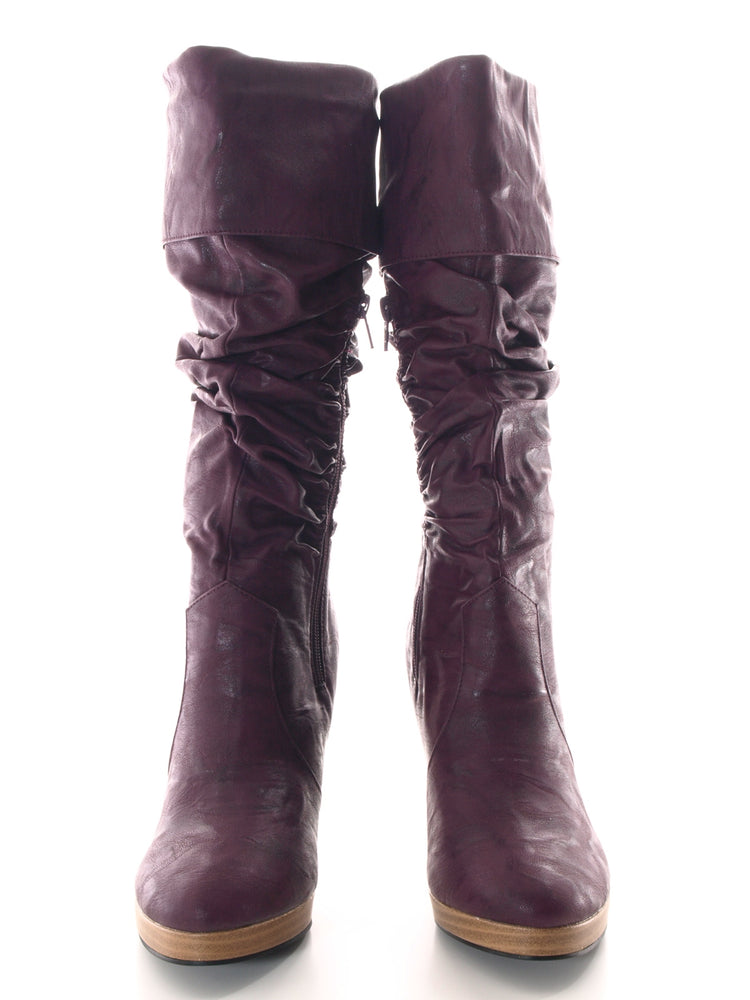 Damen Stiefel Outdoor Winterstiefel warm gefüttert Purple # 1933