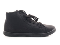 Damen warm gefütterte halbhohe Sneaker Freizeitschuhe Black # 7463