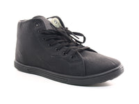 Damen warm gefütterte halbhohe Sneaker Freizeitschuhe Black # 7463