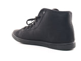 Damen warm gefütterte halbhohe Sneaker Freizeitschuhe Black # 7463