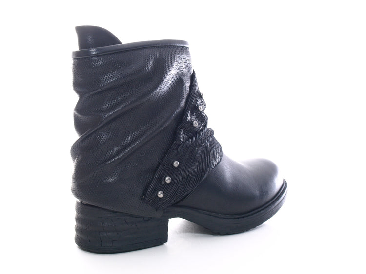 Women's ankle boots biker boots outdoor winter boots warm lined black # 3127