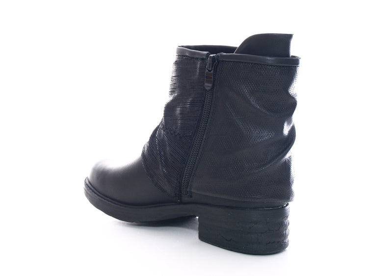 Women's ankle boots biker boots outdoor winter boots warm lined black # 3127