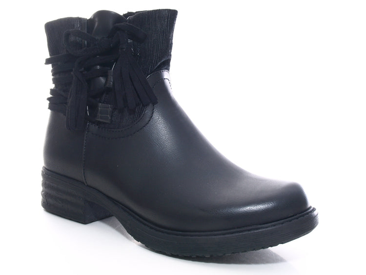 Women's Ankle Boots Biker Boots Outdoor Winter Boots warm lined Black # 3136