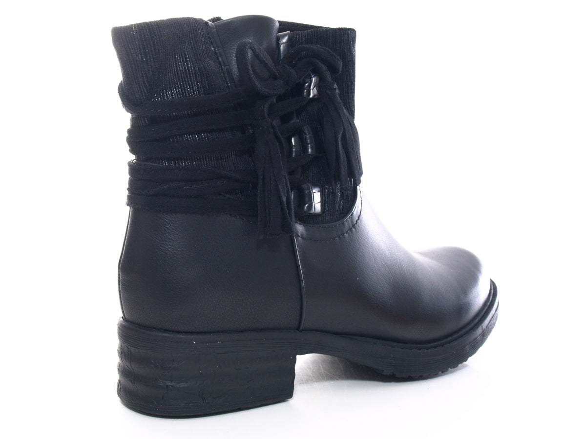 Women's Ankle Boots Biker Boots Outdoor Winter Boots warm lined Black # 3136