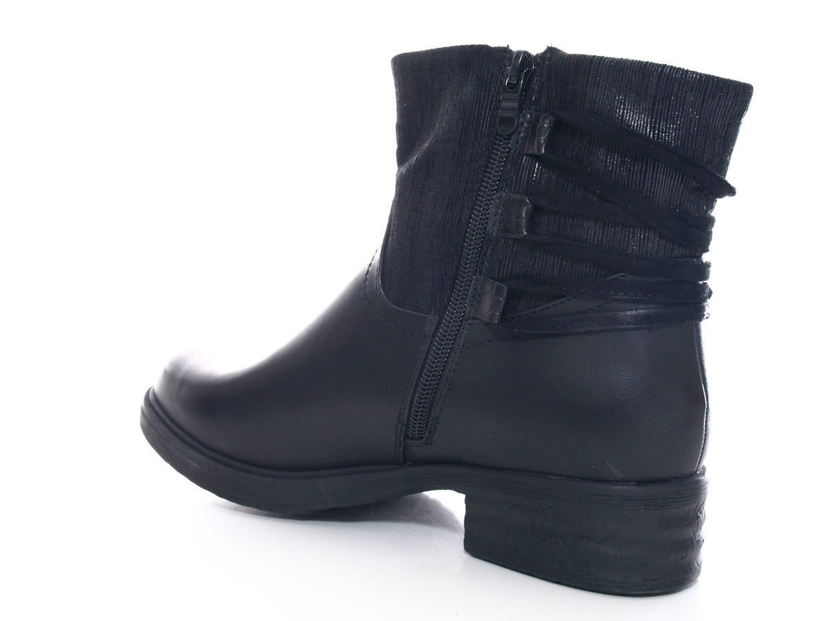 Women's Ankle Boots Biker Boots Outdoor Winter Boots warm lined Black # 3136