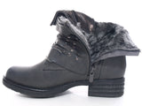 Damen Stiefeletten Boots Outdoor Winterboots warm gefüttert Grey # 3061